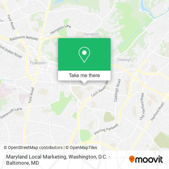 Mapa de Maryland Local Marketing