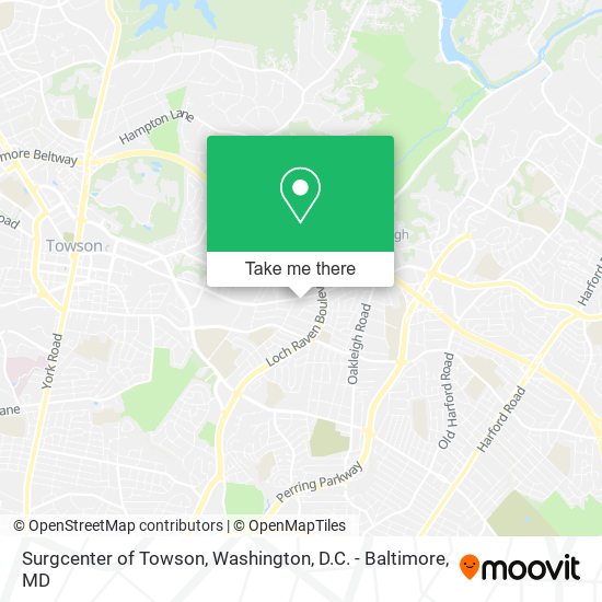 Surgcenter of Towson map