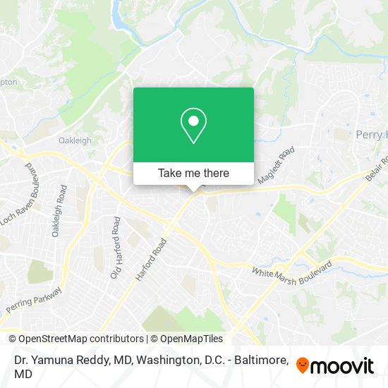 Mapa de Dr. Yamuna Reddy, MD