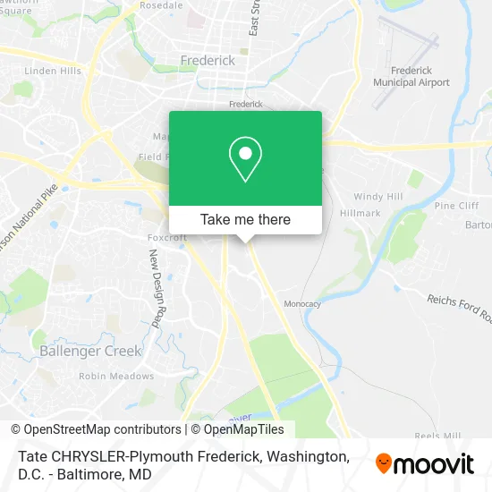 Tate CHRYSLER-Plymouth Frederick map