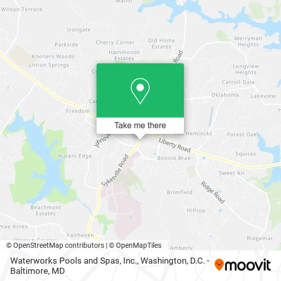 Mapa de Waterworks Pools and Spas, Inc.
