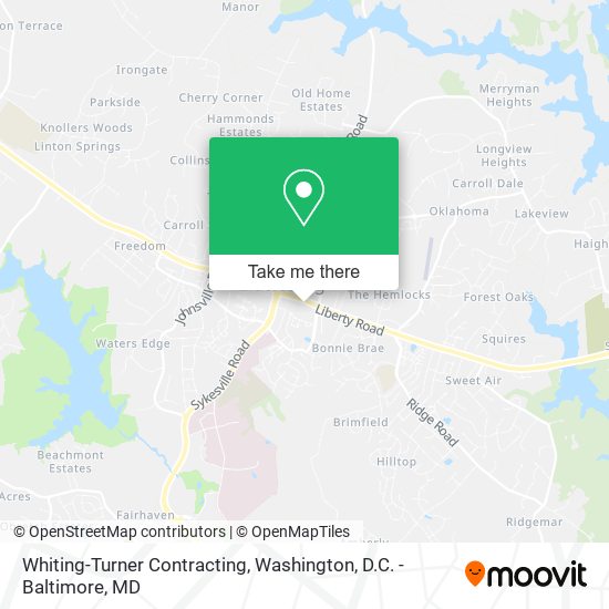 Mapa de Whiting-Turner Contracting