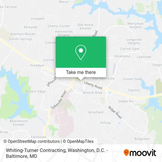 Whiting-Turner Contracting map