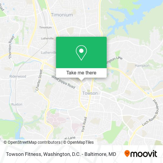 Towson Fitness map