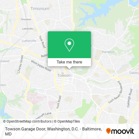 Towson Garage Door map