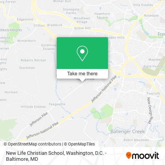 New Life Christian School map