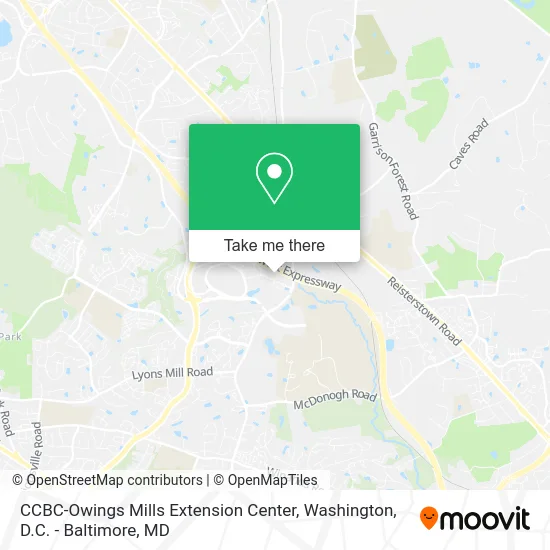 CCBC-Owings Mills Extension Center map