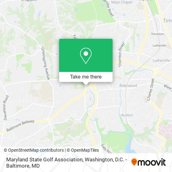 Maryland State Golf Association map