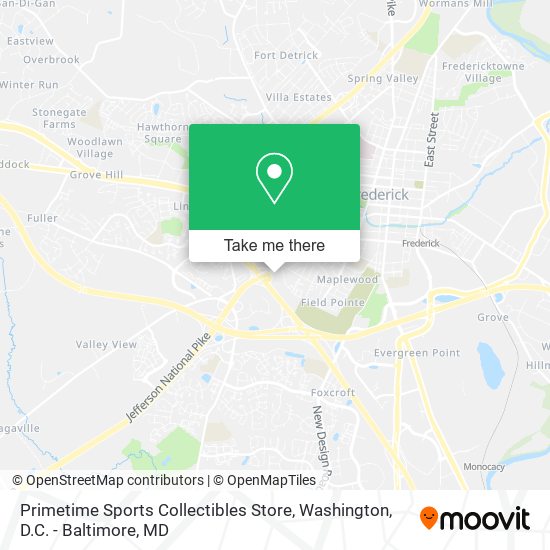 Mapa de Primetime Sports Collectibles Store