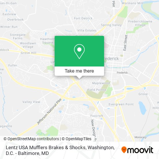 Lentz USA Mufflers Brakes & Shocks map