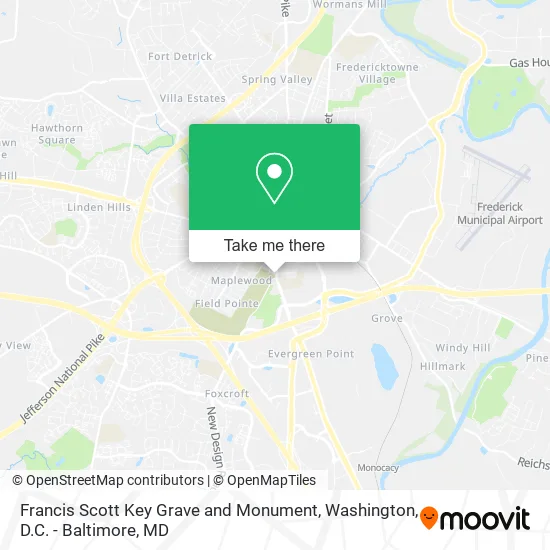 Mapa de Francis Scott Key Grave and Monument