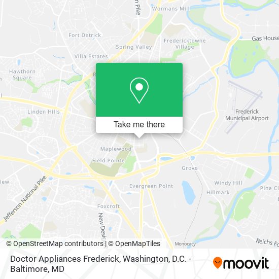 Mapa de Doctor Appliances Frederick