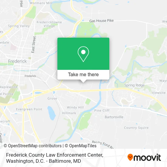 Frederick County Law Enforcement Center map