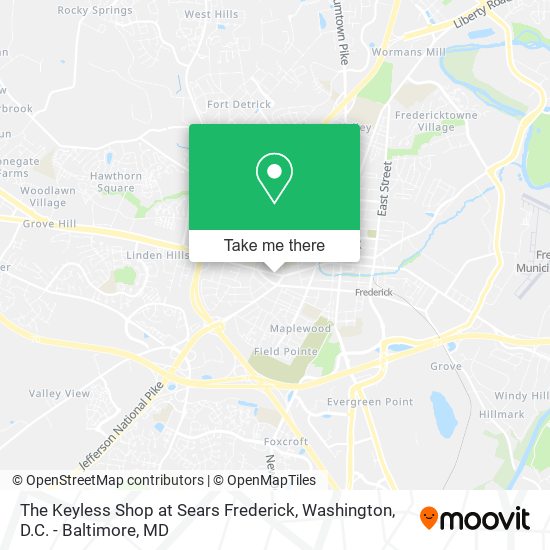 Mapa de The Keyless Shop at Sears Frederick