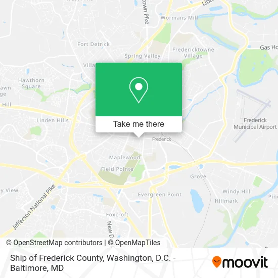 Ship of Frederick County map