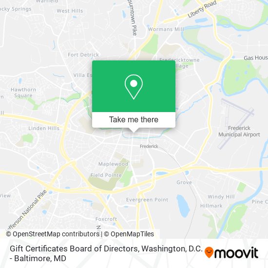 Gift Certificates Board of Directors map