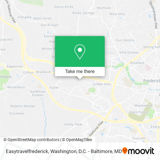 Easytravelfrederick map