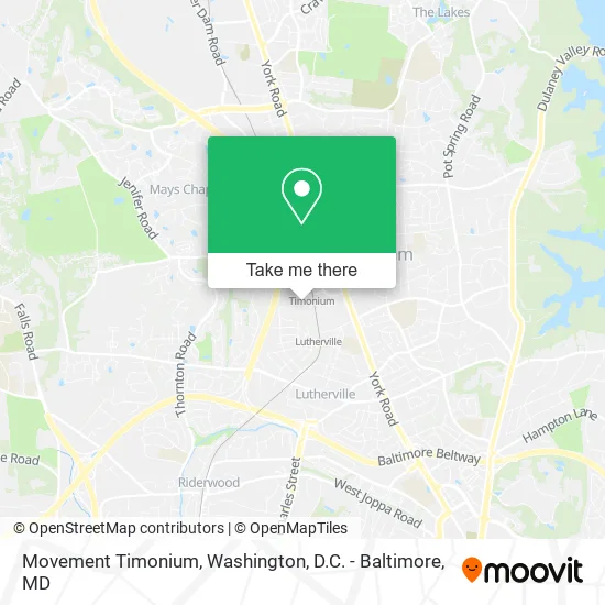 Movement Timonium map