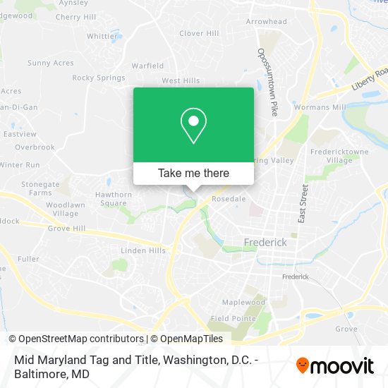 Mid Maryland Tag and Title map