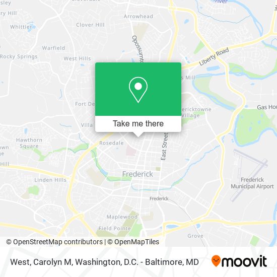 West, Carolyn M map