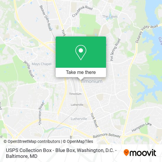 USPS Collection Box - Blue Box map