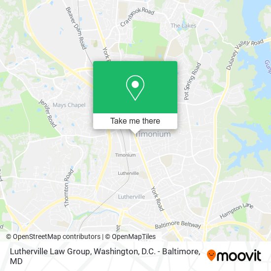 Lutherville Law Group map