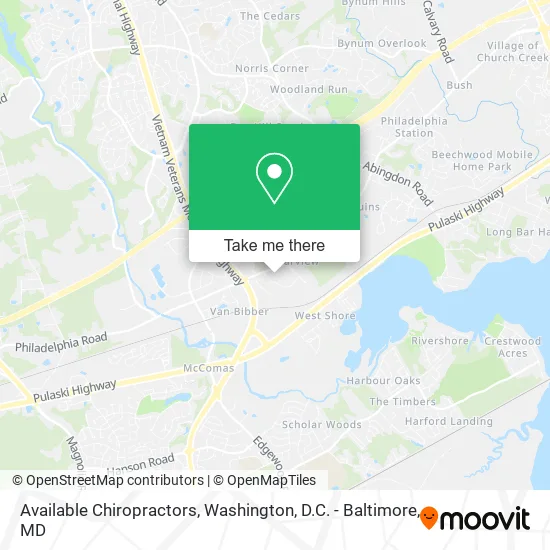 Available Chiropractors map
