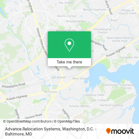 Advance Relocation Systems map