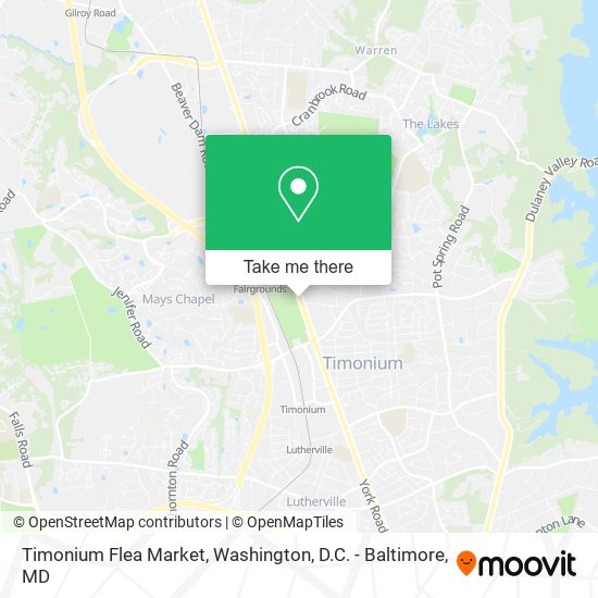 Mapa de Timonium Flea Market