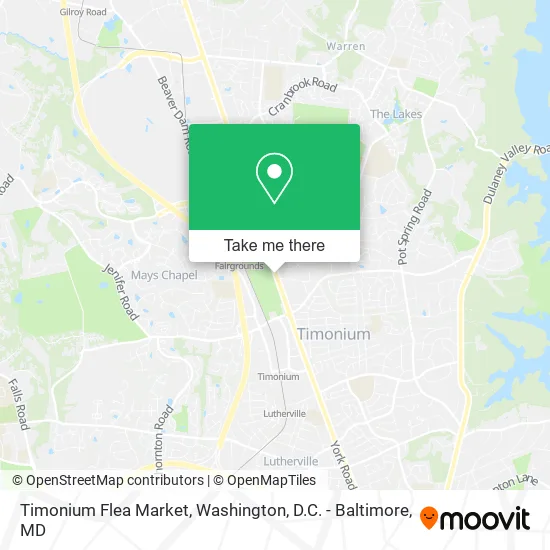 Timonium Flea Market map