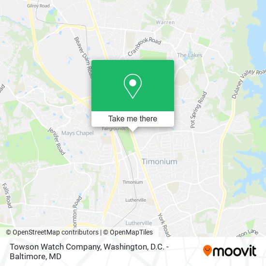 Mapa de Towson Watch Company