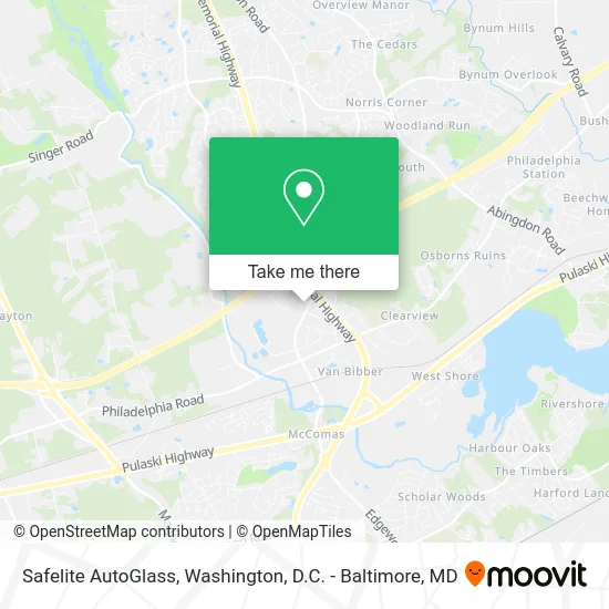 Safelite AutoGlass map