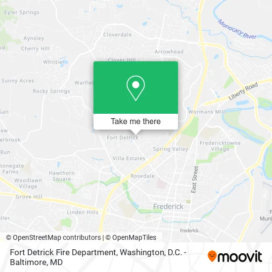 Fort Detrick Fire Department map