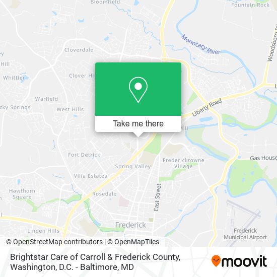 Mapa de Brightstar Care of Carroll & Frederick County
