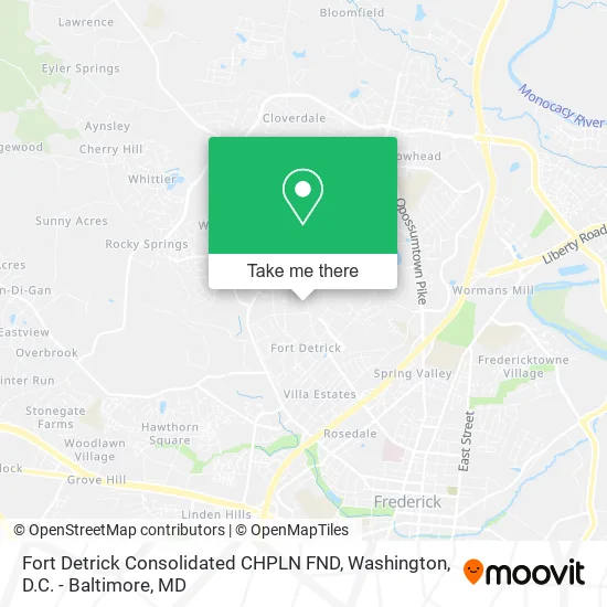 Fort Detrick Consolidated CHPLN FND map