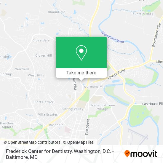 Frederick Center for Dentistry map