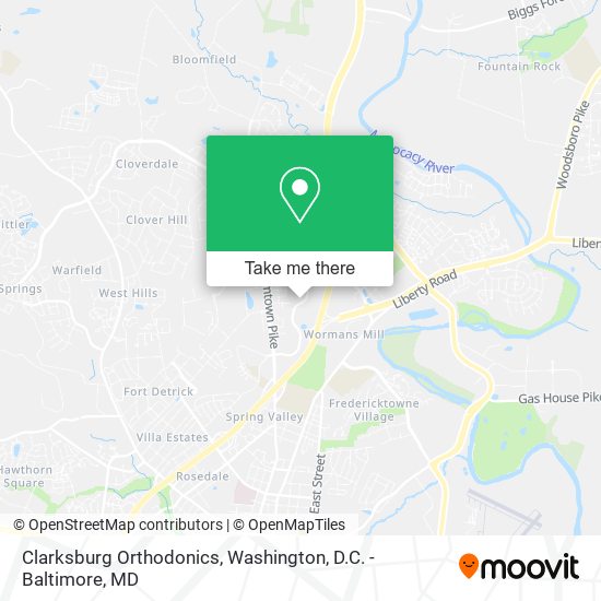 Clarksburg Orthodonics map