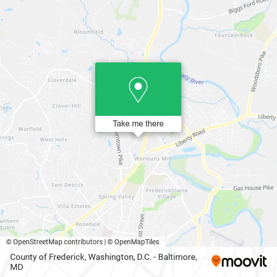 County of Frederick map