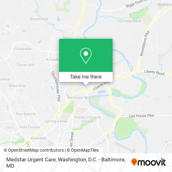 Medstar Urgent Care map