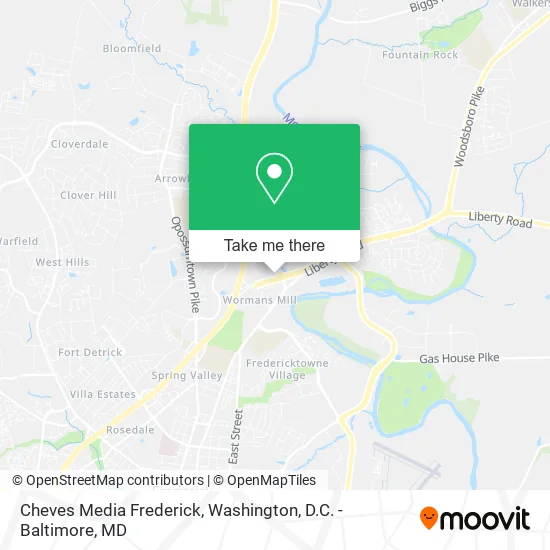 Mapa de Cheves Media Frederick