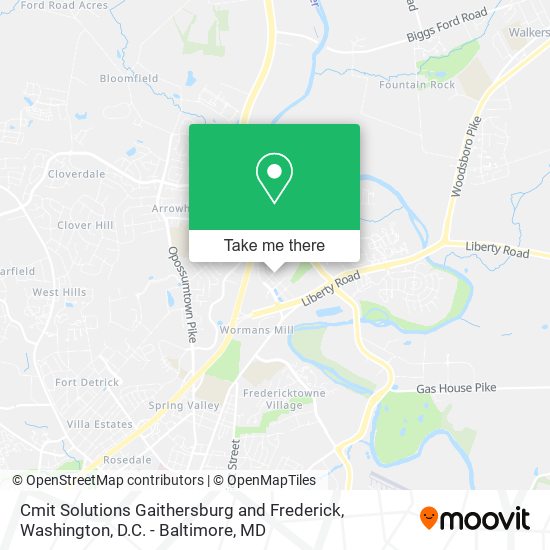 Cmit Solutions Gaithersburg and Frederick map