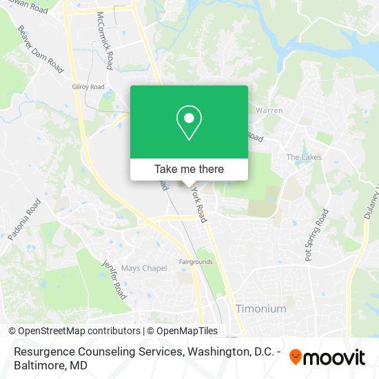 Mapa de Resurgence Counseling Services