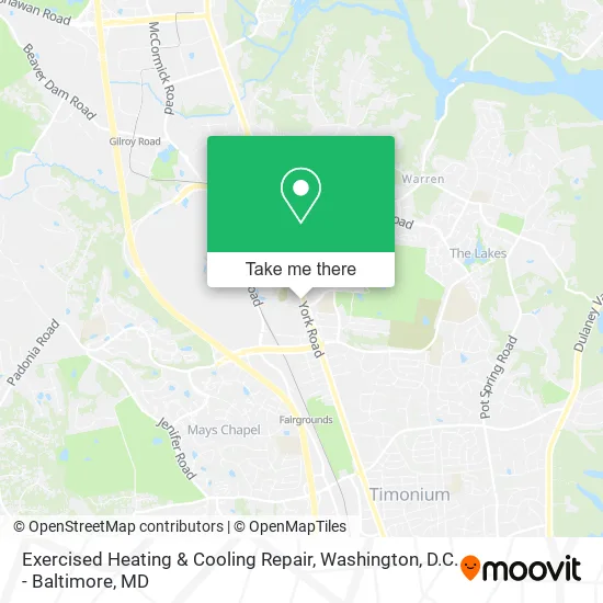 Exercised Heating & Cooling Repair map