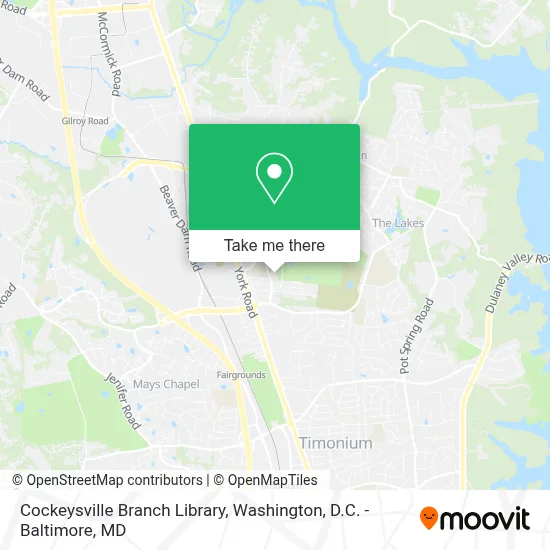 Cockeysville Branch Library map