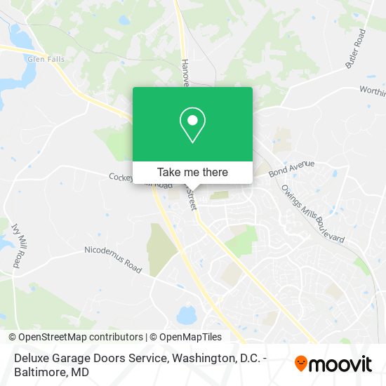 Deluxe Garage Doors Service map