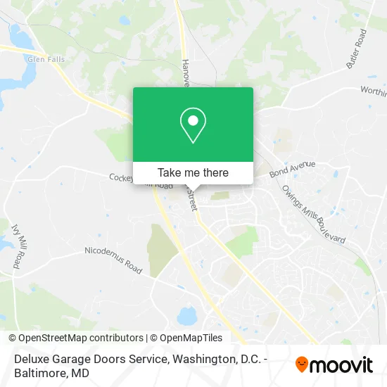 Deluxe Garage Doors Service map