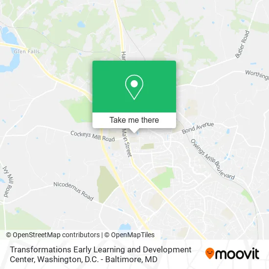 Transformations Early Learning and Development Center map