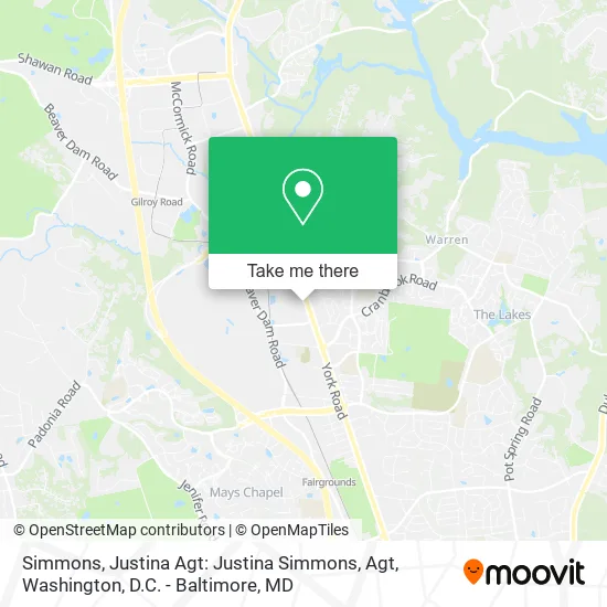 Mapa de Simmons, Justina Agt: Justina Simmons, Agt