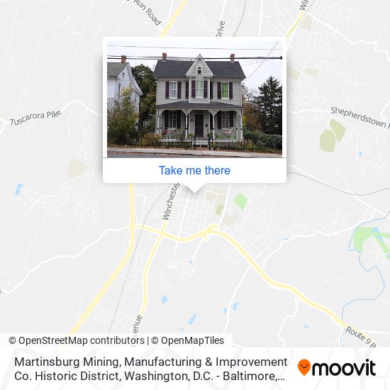 Mapa de Martinsburg Mining, Manufacturing & Improvement Co. Historic District