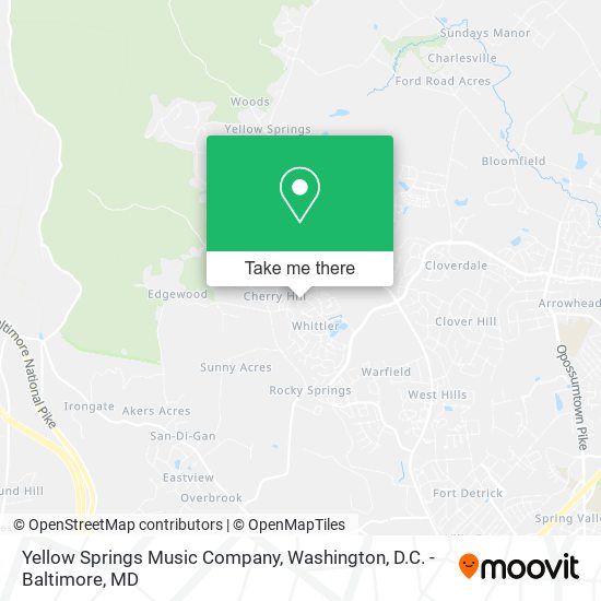 Yellow Springs Music Company map